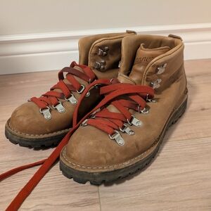 Danner Brown Lace Up Boots with Red Laces